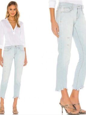 Rag & Bone Dre Low Rise Slim Boyfriend Distressed Jeans